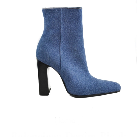 Balenciaga Denim Heel Ankle Boots Sz 6.5 - Picture 4 of 8